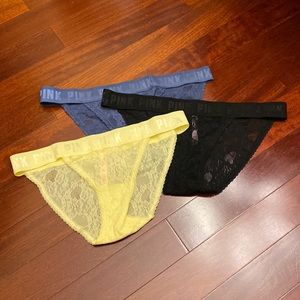 Victoria secret pink lace panties